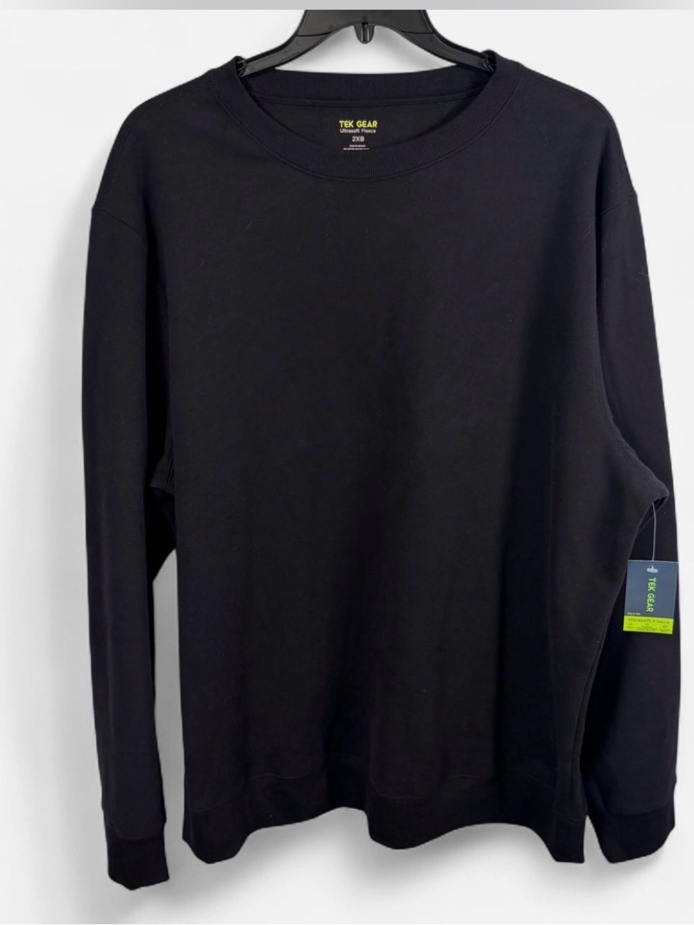 NWT tek gear Black Crewneck Pullover Sweatshirt